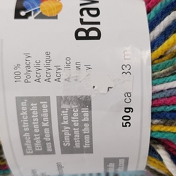 Coach Schachenmayr SMC Bravo Jacquard 254 Yds 4  Hanks Rainbow Acrylic Yarn - Picture 13 of 13